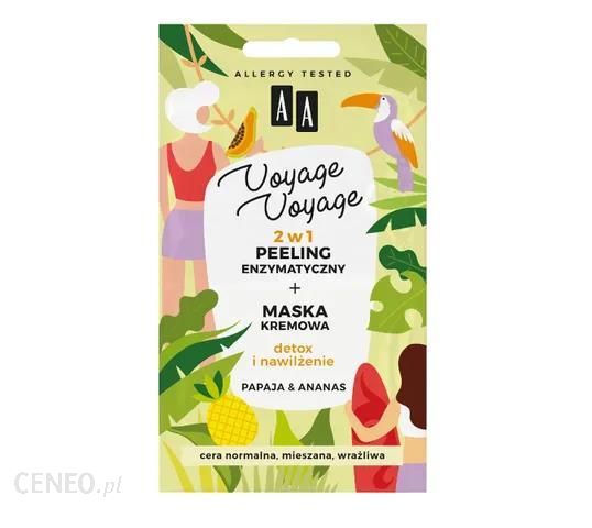 Aa Voyage Voyage 2W1 Peeling Enzymatyczny+Maska Kremowa Papaja&Ananas 2X5Ml