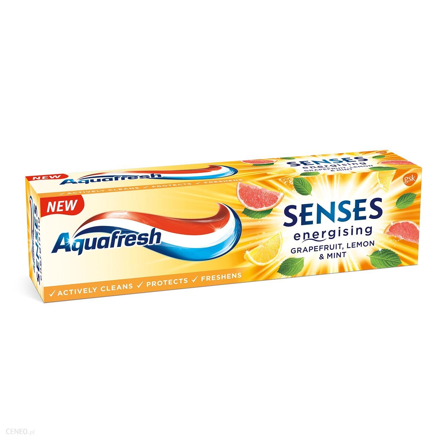 Aquafresh Senses Energising Grejfrut Cytryna&Mięta Pasta do zębów 75ml