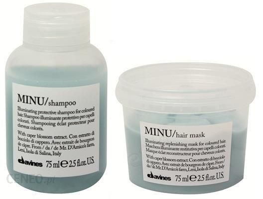 Davines Essential Minu Szampon Maska do Włosów Farbowanych 2x75 ml