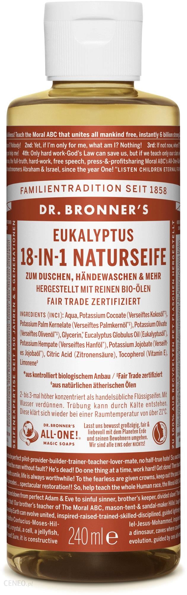 Dr. Bronner S 18w1 Naturalne Mydło z Eukaliptusem 240ml