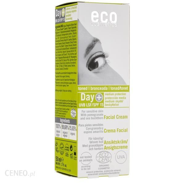 Eco Cosmetics Day plus SPF 15 Krem na dzień z owocem granatu i rokitnikiem 50ml