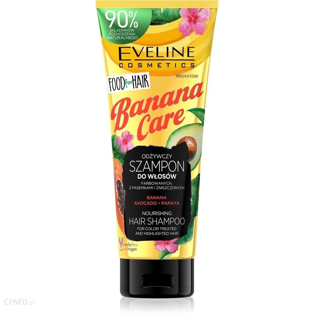 Eveline Food for Hair Banana Care Szampon do włosów farbowanych ochrona koloru i odżywienie 250ml