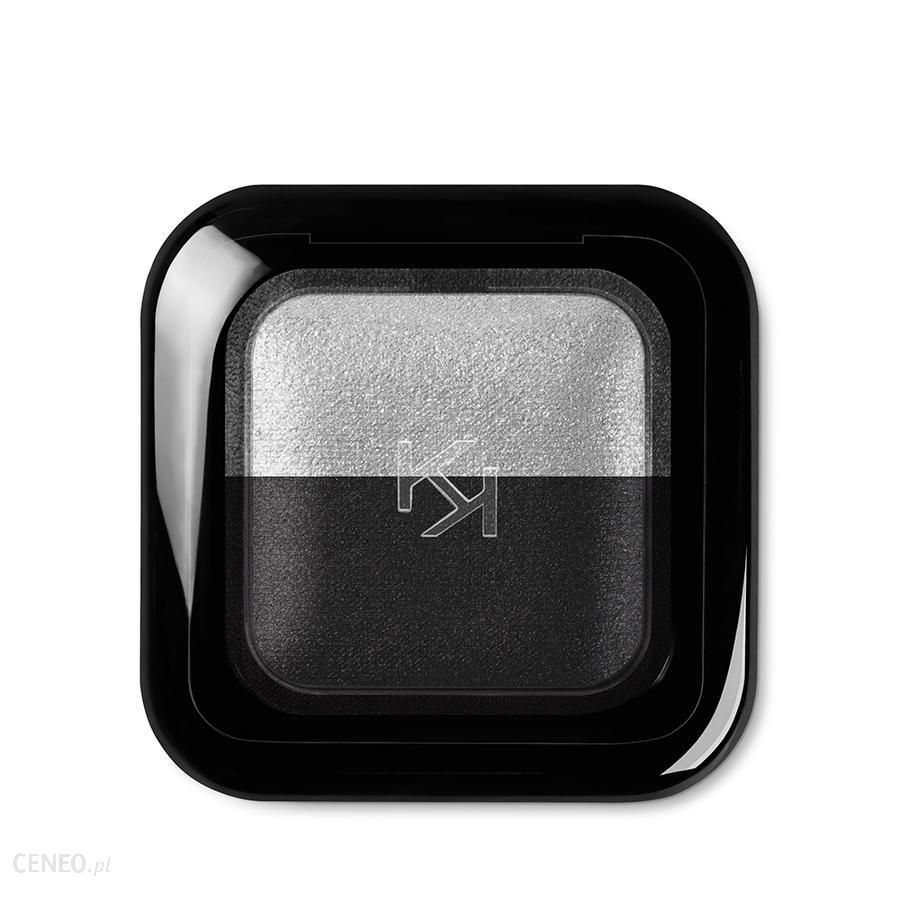 KIKO Milano Bright Duo Baked Eyeshadow wypiekany cień do powiek 24 Pearly Silver - Matte Black 2.5g