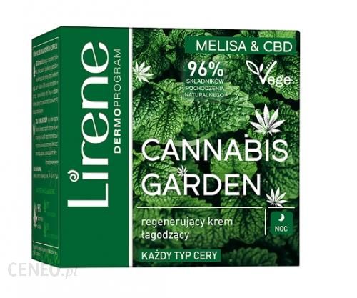 Lirene Cannabis Garden regenerujący łagodzący krem na noc Melisa & CBD 50ml