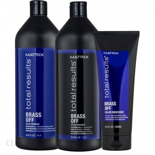 MATRIX TOTAL RESULTS Brass OFF zestaw neutralizujący miedziane odcienie szampon 1000 + odżywka 1000 + maska 200