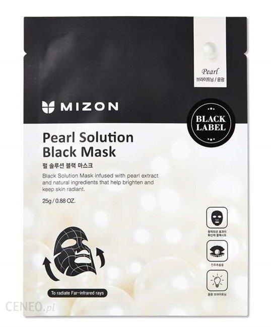 Mizon Black Mask Sea Pearl Solution Rozświetlająca Maska W Płacie 25G