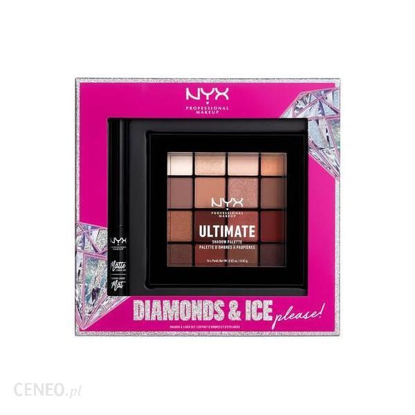 Nyx Professional Makeup Zestaw Diamonds & Ice Please Shadow & Liner Set Paleta cieni + Eyeliner 2Ml