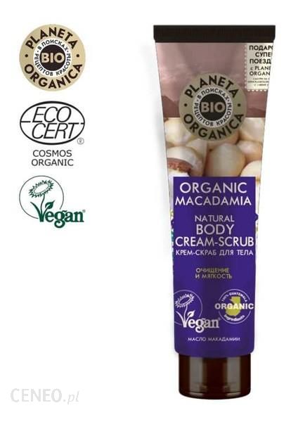 Planeta Organica Organic Macadamia Krem-Scrub Do Ciała Oczyszcza I Zmiękcza 140Ml