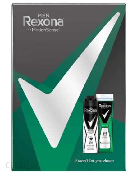 Rexona Zestaw prezentowy Men Quantum&Invisible żel pod prysznic + dezodorant spray 150ml