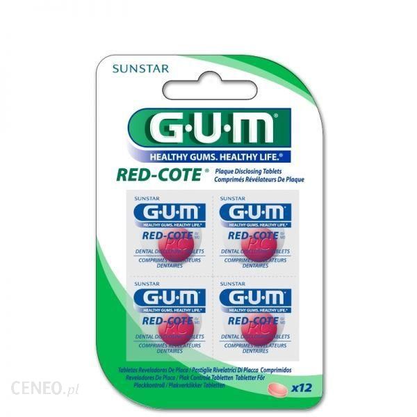 Sunstar Gum Red-Cote Tabletki Wybarwiające Płytkę Bakteryjną X 12 Tabl