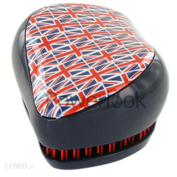 Tangle Teezer kompaktowa szczotka do włosów czarna wzór Cool Britania