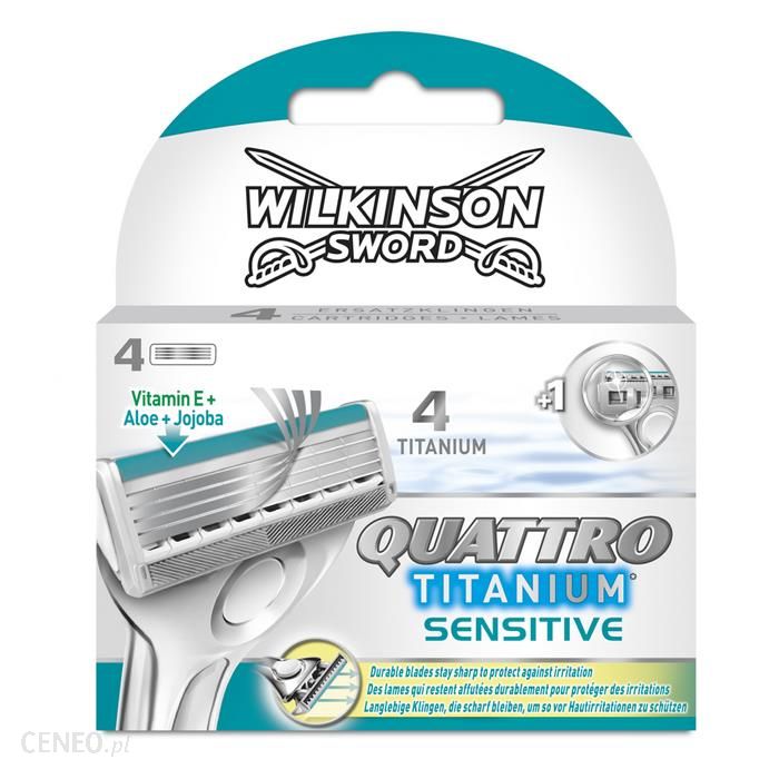 WILKINSON 4szt Quattro Titanium Sensitive Wkłady do maszynki dla mężczyzn