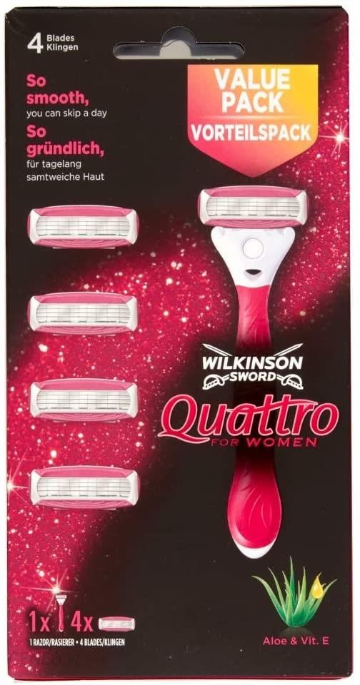 Wilkinson Sword Quattro For Women maszynki do golenia + 4 wymienne ostrza